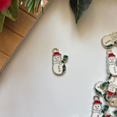 Snowman Enamel Craft Charm
